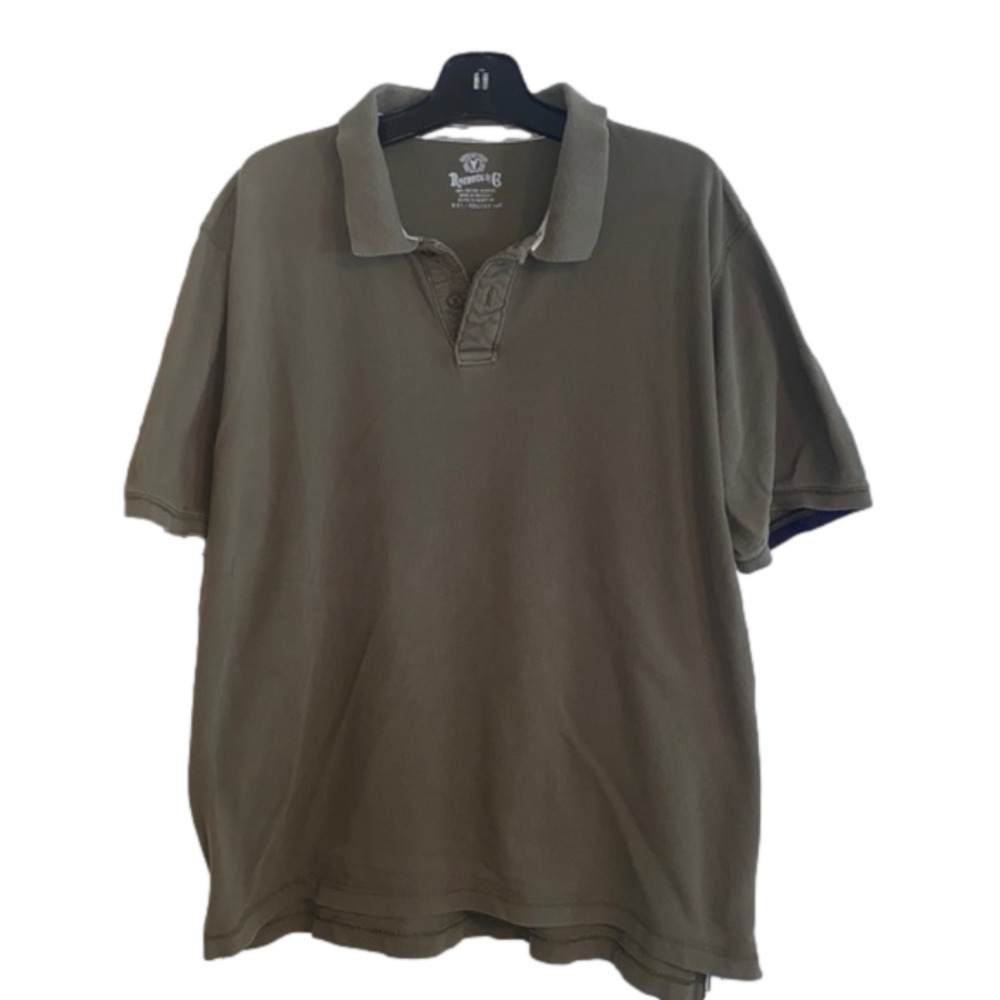 10/$10 Vintage Roebuck & Co polo shirt XXL 2XL green -bm